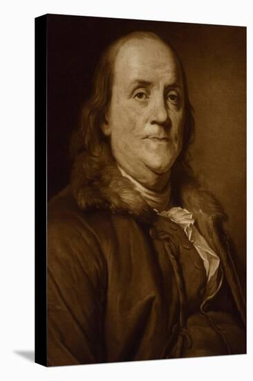 Benjamin Franklin in Fur Collar-Joseph-Siffrede Duplessis-Stretched Canvas