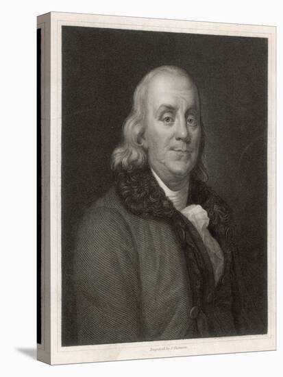 Benjamin Franklin the American Statesman Scientist and Philosopher-J. Thomson-Stretched Canvas