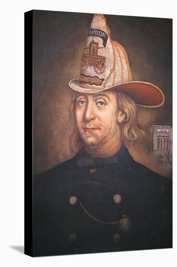 Benjamin Franklin Wearing the Uniform of the Union Fire Company Which He Founded in Philadelphia-American-Premier Image Canvas