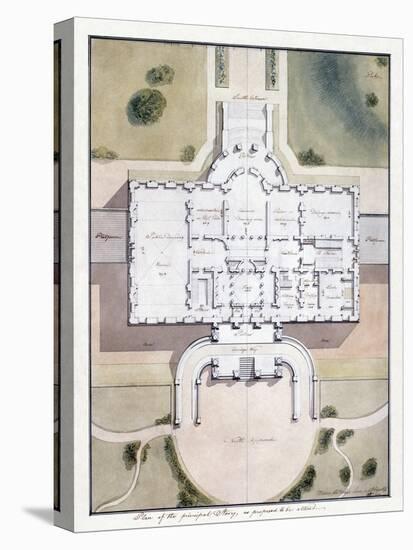 Benjamin Henry Latrobe's Proposed Plan for the Renovation of the Main Level of the White House-null-Premier Image Canvas