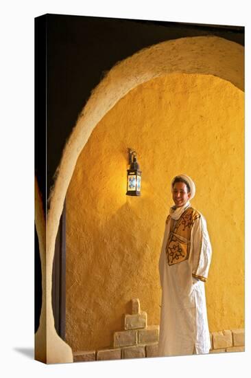 Berber Man in Berber Costume, Merzouga, Morocco, North Africa-Neil Farrin-Premier Image Canvas