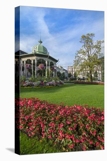 Bergen, Norway, Music Pavilion Colorful Gazebo with Flowers, Downtown-Bill Bachmann-Premier Image Canvas