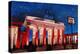 Berlin Brandenburg Gate with Paris Place-Martina Bleichner-Stretched Canvas