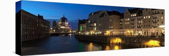 Berlin Cathedral and Nikolaiviertel at Spree River, Berlin, Germany-null-Premier Image Canvas