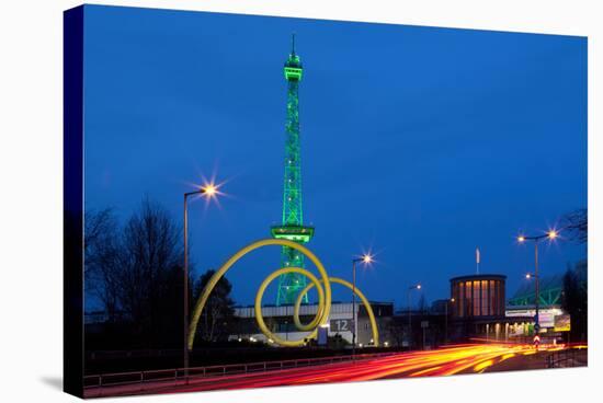Berlin, Radio Tower, Looping Sculpture, Night-Catharina Lux-Premier Image Canvas