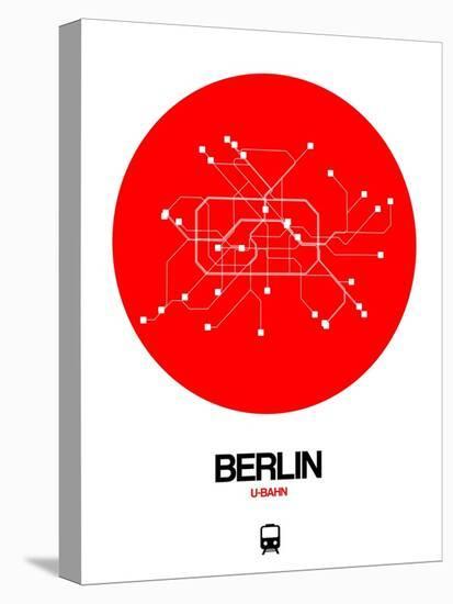 Berlin Red Subway Map-NaxArt-Stretched Canvas