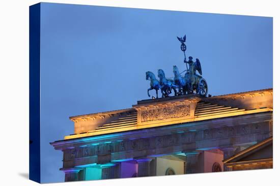 Berlin, the Brandenburg Gate, Night Photography-Catharina Lux-Premier Image Canvas