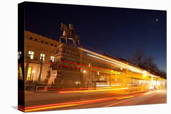 Berlin, Unter Den Linden, Monument Frederick the Great, Night Photography-Catharina Lux-Premier Image Canvas