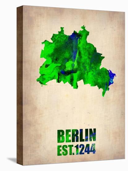 Berlin Watercolor Map-NaxArt-Stretched Canvas