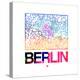 Berlin Watercolor Street Map-NaxArt-Stretched Canvas