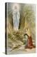 Bernadette Soubirous While Gathering Firewood Sees the Virgin Mary in the Rocky Grotto at Lourdes-null-Premier Image Canvas