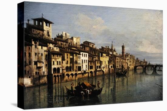 Bernardo Bellotto (1721-1780). The River Arno in Florence, 1742-Bernardo Bellotto-Premier Image Canvas