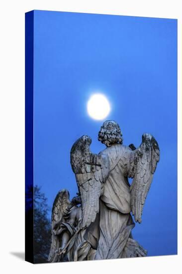 Bernini's Angel, Castel Ponte Sant Angelo, Rome, Italy.-William Perry-Premier Image Canvas