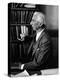 Bertrand Russell Sitting at His Desk at California University at Los Angeles-Peter Stackpole-Premier Image Canvas