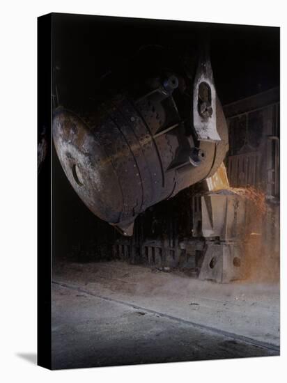 Bessemer Pouring Molten Steel at Birmingham Steel Company-Dmitri Kessel-Premier Image Canvas