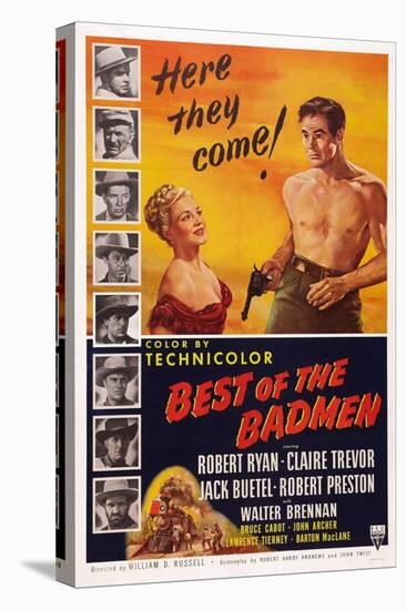 Best of the Badmen, from Left: Claire Trevor, Robert Ryan, 1951-null-Stretched Canvas