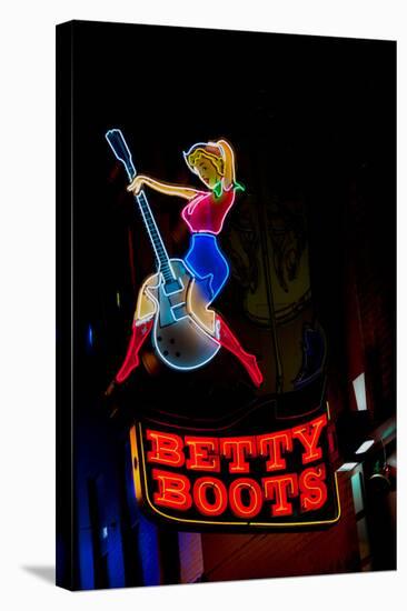 Betty Boots Neon Sign, Lower Broadway, Nashville, Tennessee-null-Premier Image Canvas