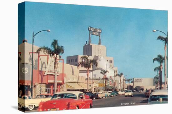 Beverly Drive in the Fifties-null-Stretched Canvas