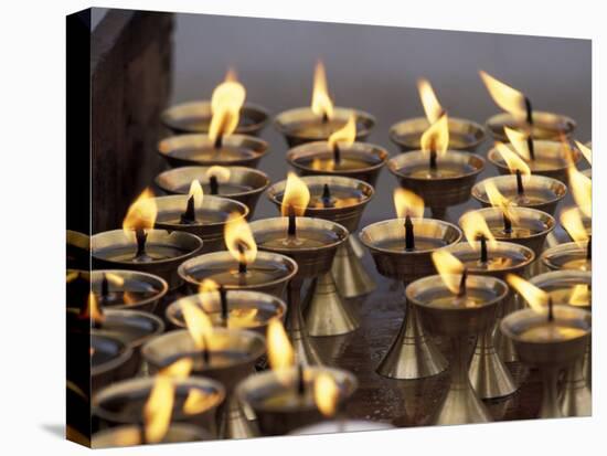 Bhuddist Temple with Candles, Kathmandu, Nepal-Gavriel Jecan-Premier Image Canvas