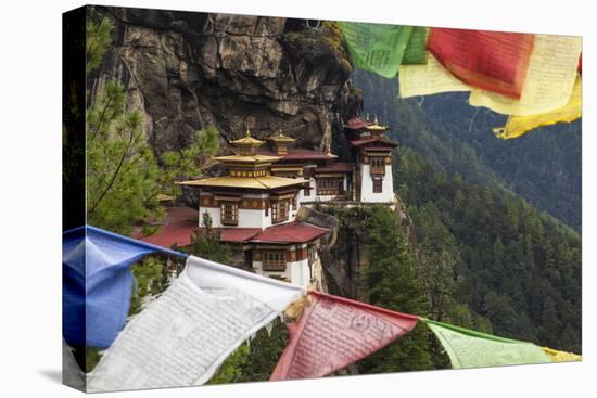 Bhutan, Paro. Taktsang Monastery, known as 'Tiger's Nest' Hangs on the Cliffs-Brenda Tharp-Premier Image Canvas