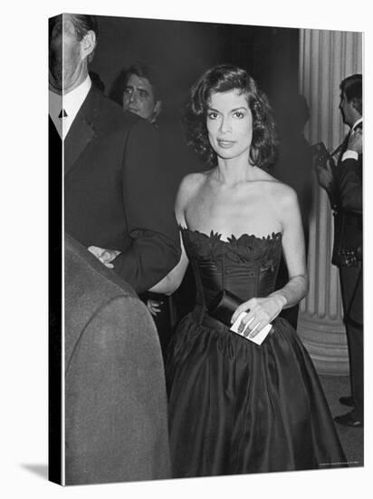 Bianca Jagger at the Opening of Metropolitan Museum Costume Exhibit "The 18th Century Woman"-David Mcgough-Premier Image Canvas