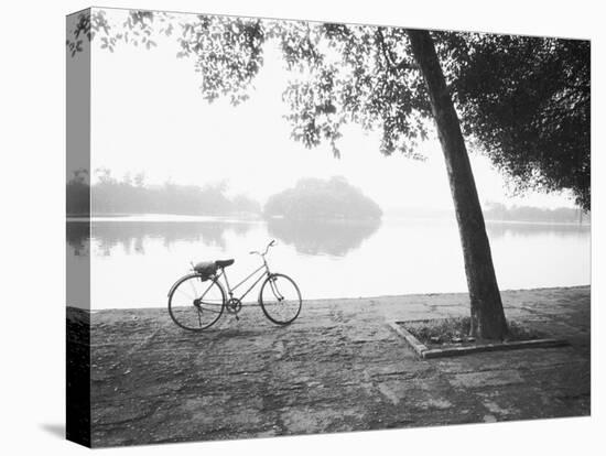 Bicycle and Bay Mau Lake Lenin Park-Walter Bibikow-Premier Image Canvas