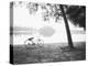 Bicycle and Bay Mau Lake Lenin Park-Walter Bibikow-Premier Image Canvas