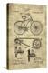 Bicycle Blueprint Industrial Farmhouse-Tina Lavoie-Premier Image Canvas