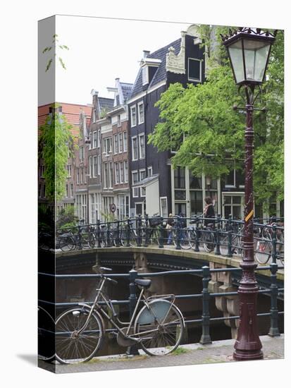 Bicycle, Brouwersgracht, Amsterdam, Netherlands, Europe-null-Premier Image Canvas