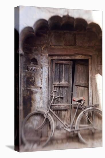 Bicycle in Doorway, Jodhpur, Rajasthan, India-Peter Adams-Premier Image Canvas