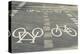 Bicycle Path Road Markings, Vancouver, British Columbia, Canada-Walter Bibikow-Premier Image Canvas