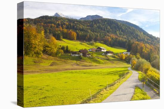 Bicycle Path Through Rural Mountain Landscape in Autumn-Miles Ertman-Premier Image Canvas