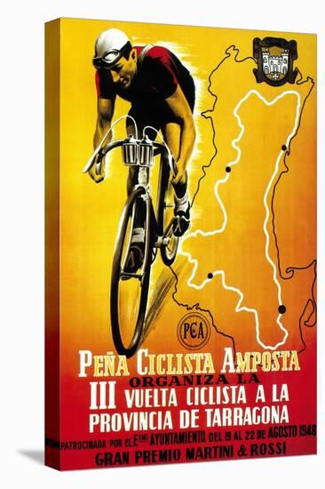 Bicycle Racing Promotion-Lantern Press-Stretched Canvas