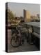 Bicycle Racks, Canary Riverside Walk Alongside River Thames, Canary Wharf, London-David Hughes-Premier Image Canvas