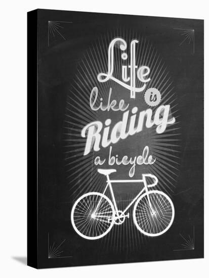 Bicycle Vintage Typographical Background-Melindula-Stretched Canvas