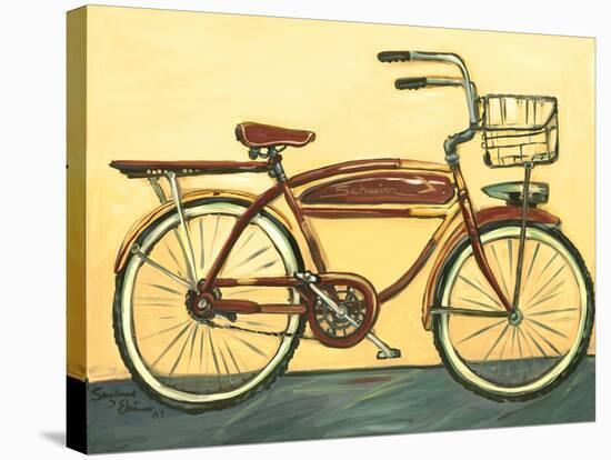 Bicycle with Basket-Suzanne Etienne-Stretched Canvas