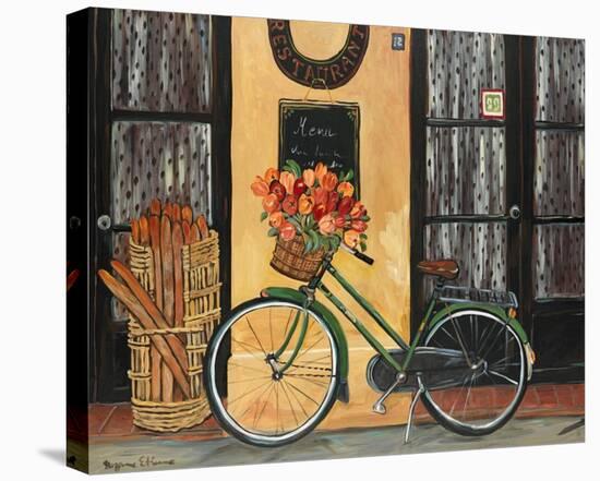 Bicycle with Flowers-Suzanne Etienne-Stretched Canvas