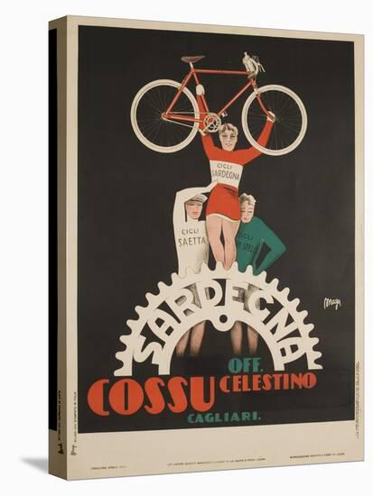 Bicycles Cossu Sardegna, Italian Advertising Poster-null-Premier Image Canvas