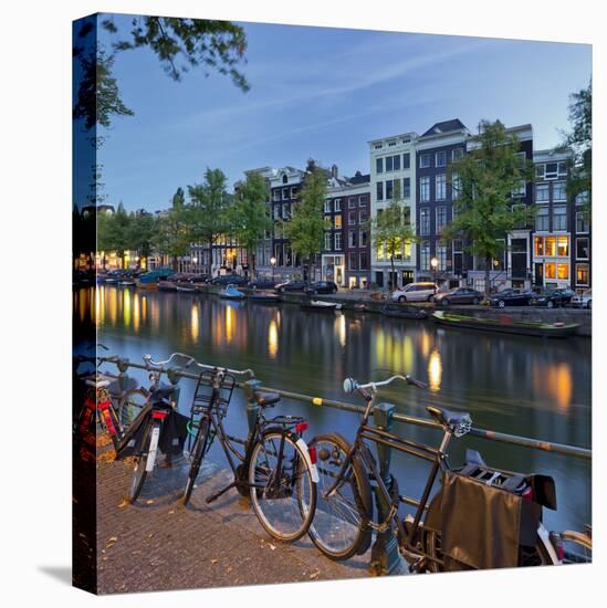 Bicycles, Houses Near the Keizersgracht, Amsterdam, the Netherlands-Rainer Mirau-Premier Image Canvas