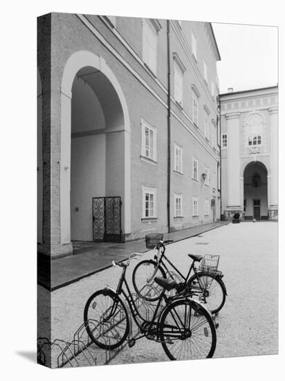 Bicycles in the Domplatz, Salzburg, Austria-Walter Bibikow-Premier Image Canvas