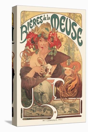 Bieres de La Meuse-Alphonse Mucha-Stretched Canvas