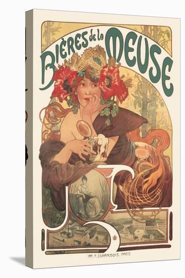 Bieres de La Meuse-Alphonse Mucha-Stretched Canvas