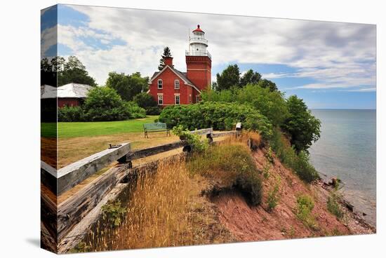 Big Bay Lighthouse Michigan-null-Stretched Canvas