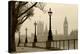 Big Ben And Houses Of Parliament, London In Fog-tombaky-Stretched Canvas