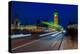 Big Ben and pedestrians in the night, London, England-null-Premier Image Canvas
