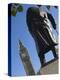 Big Ben and the Sir Winston Churchill Statue, Westminster, London-Amanda Hall-Premier Image Canvas