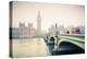 Big Ben and Westminster Bridge at Foogy Morning in London-sborisov-Premier Image Canvas