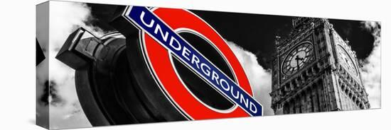 Big Ben and Westminster Station Underground - Subway Station Sign - City of London - UK - England-Philippe Hugonnard-Premier Image Canvas