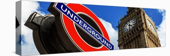 Big Ben and Westminster Station Underground - Subway Station Sign - City of London - UK - England-Philippe Hugonnard-Premier Image Canvas