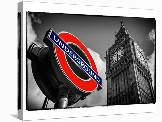 Big Ben and Westminster Station Underground - Subway Station Sign - City of London - UK - England-Philippe Hugonnard-Premier Image Canvas